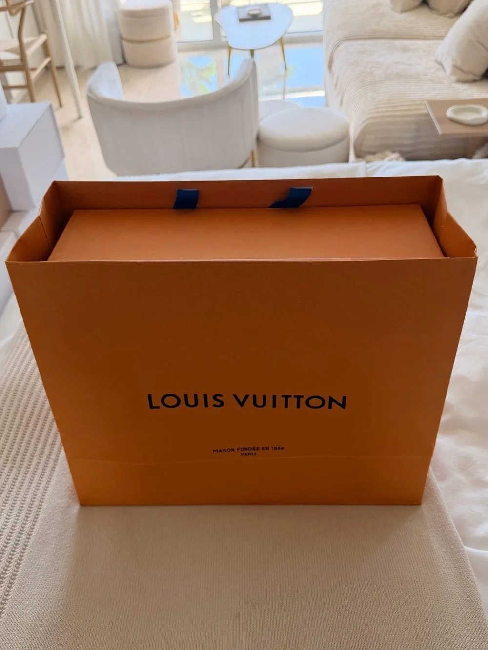 Authentic Louis Vuitton Empty Shoe Box + Shopping Bag